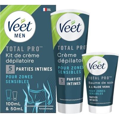 Veet - Män - Intimt - 150 ml - kit för hårborttagning Veet - Män - Intimt - 150 ml - kit för hårborttagning