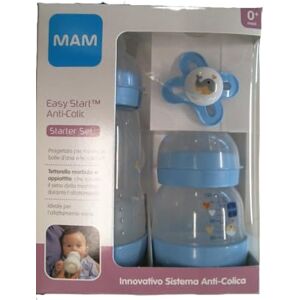 MAM Easy Start (TM) anti-kolik set 0 månader, 2 flaskor 130 ml och 260 ml med Nanò napp 0-2 månader, ljusblå MAM Easy Start (TM) anti-kolik set 0 månader, 2 flaskor 130 ml och 260 ml med Nanò napp 0-2 månader, ljusblå
