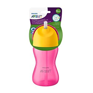 Philips Avent Sippy Cup för småbarn och spädbarn, BPA-fri, 300 ml, rosa och orange (modell SCF798/02)