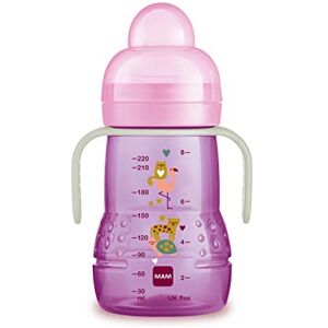 MAM Trainer+ Night drickflaska (220 ml), drickkopp med ljust handtag för övergången till koppen, drickkopp med droppfri napp och drickpip, 4+ månader, sköldpadda MAM Trainer+ Night drickflaska (220 ml), drickkopp med ljust handtag för övergången till koppen, drickkopp med droppfri napp och drickpip, 4+ månader, sköldpadda
