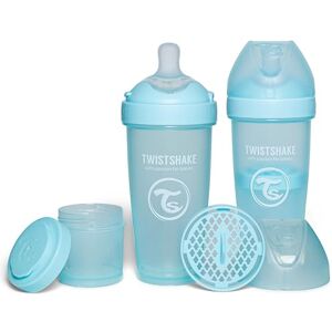 Twistshake 2x Pro Double Anti-Kolik Nappflaska med Behållare för Mjölkpulver och Mixer – 330 ml Snabbflöde Silikonbröstlik Napp BPA-Fri Passar för Bebisar 4+ Månader Blå Twistshake 2x Pro Double Anti-Kolik Nappflaska med Behållare för Mjölkpulver och Mixer – 330 ml Snabbflöde Silikonbröstlik Napp BPA-Fri Passar för Bebisar 4+ Månader Blå
