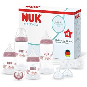 NUK First Choice Perfect Start Babyflaskor Set 0-6 Månader 4 x Anti-Kolik Matningsflaskor (150ml, 300ml), 2 x Nappflaskor, 1 x First Choice Napp, 1 x Flaskborste Koala 8 Stycken NUK First Choice Perfect Start Babyflaskor Set 0-6 Månader 4 x Anti-Kolik Matningsflaskor (150ml, 300ml), 2 x Nappflaskor, 1 x First Choice Napp, 1 x Flaskborste Koala 8 Stycken