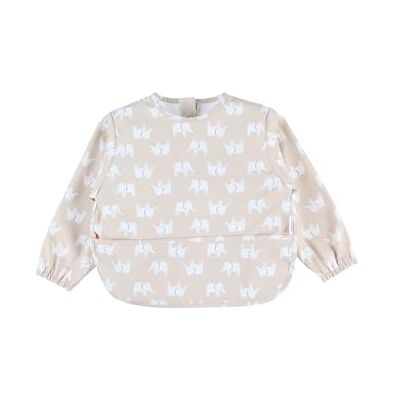 Noukie's Haklapp förkläde vaxad elefantdesign beige Noukie's Haklapp förkläde vaxad elefantdesign beige