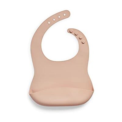 Jollein Silikonhaklapp, 26 cm längd x 21 cm bredd, blekrosa Jollein Silikonhaklapp, 26 cm längd x 21 cm bredd, blekrosa