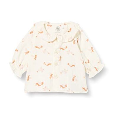 Petit Bateau Långärmad babyblus, Avalanche-vit/flerfärgad, 1 meses Petit Bateau Långärmad babyblus, Avalanche-vit/flerfärgad, 1 meses