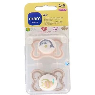 MAM Napp 2–6 månader med symmetrisk napp, platt och flexibel, mjuk silikon, lätt att ta på, med självsteriliserande låda, original neutral glans, 2 st MAM Napp 2–6 månader med symmetrisk napp, platt och flexibel, mjuk silikon, lätt att ta på, med självsteriliserande låda, original neutral glans, 2 st
