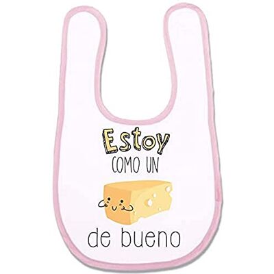 SUPERMOLON 00990 Estoy como un ost de Bueno-haklapp, haklapp, med kardborreband, pastellrosa, unisex SUPERMOLON 00990 Estoy como un ost de Bueno-haklapp, haklapp, med kardborreband, pastellrosa, unisex