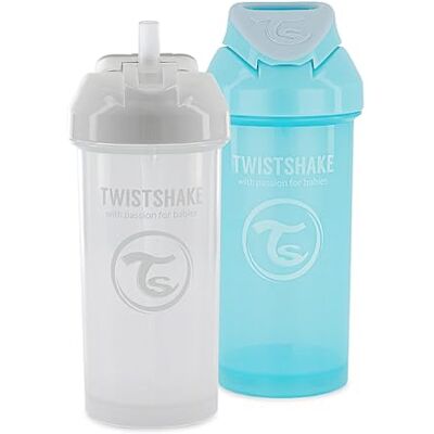 Twistshake 2x Sugrörsmugg – 360ml Spillfri VattenFlaska Läcksäker Mugg För Småbarn BPA-Fri Sugrörsmugg Träningsmugg För Barn Vit Blå Twistshake 2x Sugrörsmugg – 360ml Spillfri VattenFlaska Läcksäker Mugg För Småbarn BPA-Fri Sugrörsmugg Träningsmugg För Barn Vit Blå