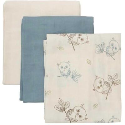 Pippi 3-pack unisex babyblöja/skötduk/muslinblöja 70 x 71 Pippi 3-pack unisex babyblöja/skötduk/muslinblöja 70 x 71