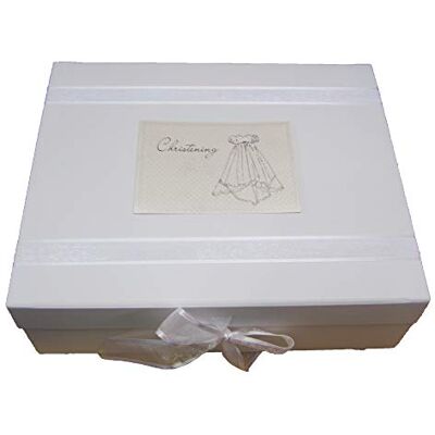 WHITE COTTON CARDS "Dop" stor minneslåda, kristen klänning design CSG2X WHITE COTTON CARDS "Dop" stor minneslåda, kristen klänning design CSG2X