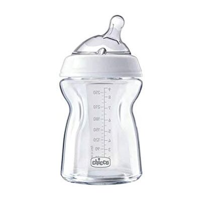 Chicco 0008062300000 Natural Feeling Biberon Vetro 0Mesi+, 250 ml, transparent Chicco 0008062300000 Natural Feeling Biberon Vetro 0Mesi+, 250 ml, transparent