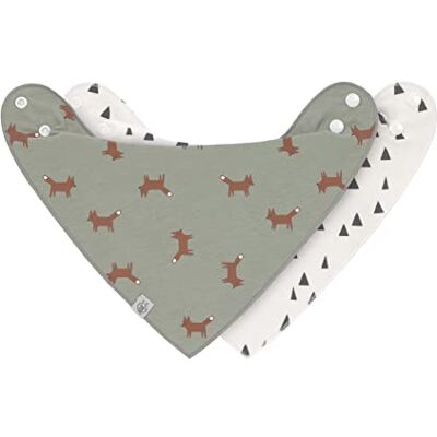Lassig LÄSSIG Baby Bandana trekantiga servetter set 2 st. ekologisk bomull/liten skog räv Lassig LÄSSIG Baby Bandana trekantiga servetter set 2 st. ekologisk bomull/liten skog räv
