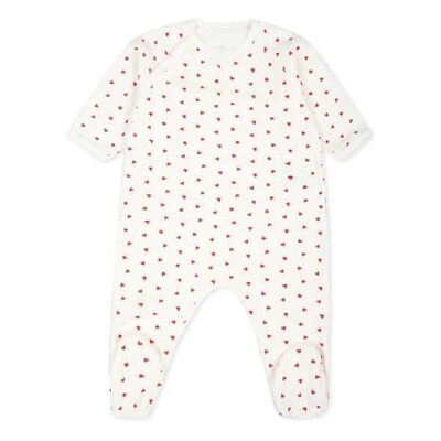Petit Bateau Sov långärmad baby, Marshmallow/Terkuit, Prématuré Petit Bateau Sov långärmad baby, Marshmallow/Terkuit, Prématuré