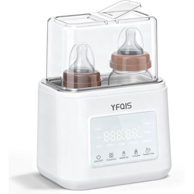 YFQIS Flaskvärmare baby, 10-i-1 bröstmjölk uppvärmning snabb uppvärmning av bröstmjölk och barnmat, 7H & 24H varmhållningsfunktion, sterilisator baby med automatisk avstängning, BPA-fri YFQIS Flaskvärmare baby, 10-i-1 bröstmjölk uppvärmning snabb uppvärmning av bröstmjölk och barnmat, 7H & 24H varmhållningsfunktion, sterilisator baby med automatisk avstängning, BPA-fri