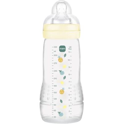 MAM Easy Active 6+ månader pärlfärg (330 ml) med silikonnapp X-hastighet ultrasnabbt flöde för spädbarn med lufttät stängning MAM Easy Active 6+ månader pärlfärg (330 ml) med silikonnapp X-hastighet ultrasnabbt flöde för spädbarn med lufttät stängning