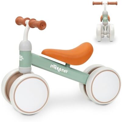 Interbaby Balanscykel utan pedaler Säker för spädbarn i åldern 12–36 månader Den perfekta och roliga första födelsedagspresenten Grön färg Interbaby Balanscykel utan pedaler Säker för spädbarn i åldern 12–36 månader Den perfekta och roliga första födelsedagspresenten Grön färg