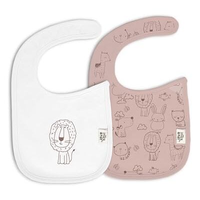 Interbaby 2-pack haklappar 20 x 30 cm gröna djur Interbaby 2-pack haklappar 20 x 30 cm gröna djur
