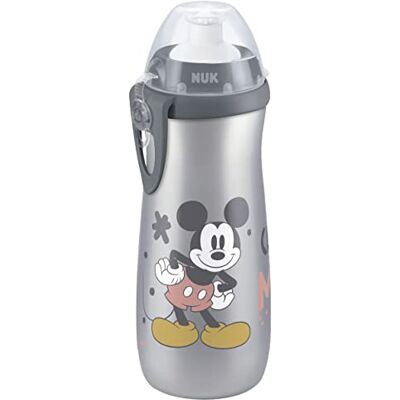 NUK Sports Cup barn drickflaska 24+ månader läckagesäker push-pull pip Clip och skyddskåpa BPA-fri 450 ml Disney Mimmi Pigg (grå) NUK Sports Cup barn drickflaska 24+ månader läckagesäker push-pull pip Clip och skyddskåpa BPA-fri 450 ml Disney Mimmi Pigg (grå)