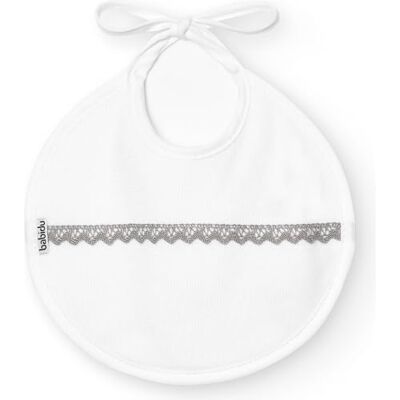 BABIDU Unisex baby babyhaklapp, Vit, Runde 2 BABIDU Unisex baby babyhaklapp, Vit, Runde 2