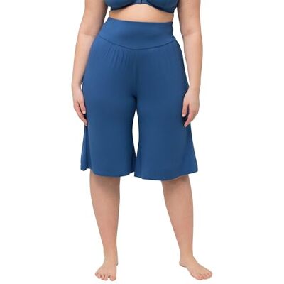 Ulla Popken Ulla popkar, kvinnor, stora storlekar, bermudashorts, bred, raka ben, elastisk linning, blå, 36W x 32L Ulla Popken Ulla popkar, kvinnor, stora storlekar, bermudashorts, bred, raka ben, elastisk linning, blå, 36W x 32L