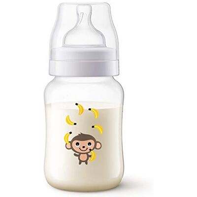 AVENT Philips SCF821/11 anti-kolik flaska 260 ml enkel apa, transparent AVENT Philips SCF821/11 anti-kolik flaska 260 ml enkel apa, transparent
