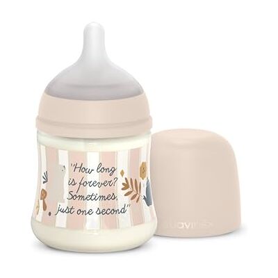 SUAVINEX , Flaska 150 ml. SX Pro symmetrisk sugflaska i långsam flödessilikon (S), med anti-kolisk ventil. Ultratunn silikon. Spädbarn +0 månader och nyfödda, Wonderland Pink SUAVINEX , Flaska 150 ml. SX Pro symmetrisk sugflaska i långsam flödessilikon (S), med anti-kolisk ventil. Ultratunn silikon. Spädbarn +0 månader och nyfödda, Wonderland Pink