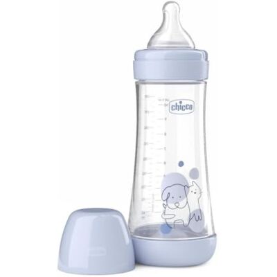 Chicco PERFEKT 5 anti-kolik nappflaska, 300 ml vattenflaska med snabbflöde för 4 månader + med mjuk silikonnapp, liknande bröstflaska, anti-kolik nappflaska för blandad amning Chicco PERFEKT 5 anti-kolik nappflaska, 300 ml vattenflaska med snabbflöde för 4 månader + med mjuk silikonnapp, liknande bröstflaska, anti-kolik nappflaska för blandad amning