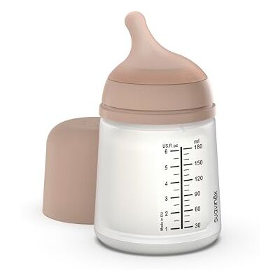 SUAVINEX , Zero Zero anti-kolisk nappflaska, med långsam flödesnapp (S) i silikon, för spädbarn + 0 månader, perfekt för amning, blandad, bröstimiterande napp, nyfödd flaska, 180 ml, medium SUAVINEX , Zero Zero anti-kolisk nappflaska, med långsam flödesnapp (S) i silikon, för spädbarn + 0 månader, perfekt för amning, blandad, bröstimiterande napp, nyfödd flaska, 180 ml, medium