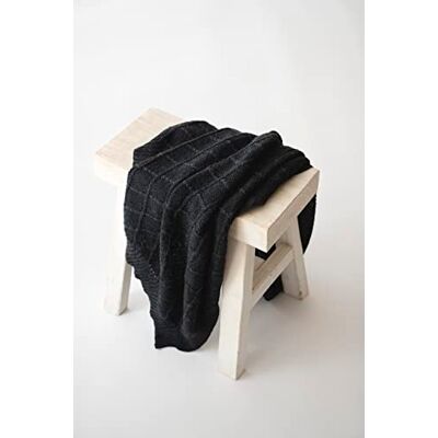 Kaiser 6521725 Wool Stickad Babyfilt 100% Merinoull, Ventilerande för Nyfödda, Sommaren, Barnvagnsfilt (Färg: Svart) Kaiser 6521725 Wool Stickad Babyfilt 100% Merinoull, Ventilerande för Nyfödda, Sommaren, Barnvagnsfilt (Färg: Svart)