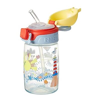 Nuby Super Straw Vattenflaska - Spillfri barnvattenflaska 360ml Nuby Super Straw Vattenflaska - Spillfri barnvattenflaska 360ml