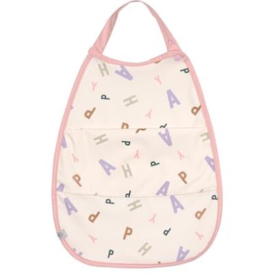 Lassig LÄSSIG Haklapp för barn med tryckknapp/medium drop bib glad frukt persika Lassig LÄSSIG Haklapp för barn med tryckknapp/medium drop bib glad frukt persika