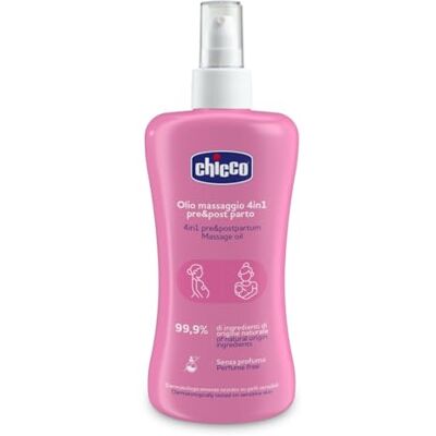 Chicco 4-i-1 Pre- och postpartum massageolja, naturlig och multifunktionell lösning, förhindrar hudmärken, fuktgivande och elasticitet, rosa Chicco 4-i-1 Pre- och postpartum massageolja, naturlig och multifunktionell lösning, förhindrar hudmärken, fuktgivande och elasticitet, rosa
