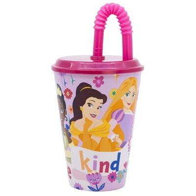 Stor Återanvändbar bägare med lock och sugrör 430 ml – Disney Princesses Stor Återanvändbar bägare med lock och sugrör 430 ml – Disney Princesses