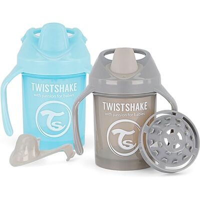 Twistshake 2x Spillfri Mini Cup 230ml Spillfri Pipmugg För Barn BPA-fri Pipmugg Med Handtag Träningsmugg För Småbarn Vit BlåBlå Grå Twistshake 2x Spillfri Mini Cup 230ml Spillfri Pipmugg För Barn BPA-fri Pipmugg Med Handtag Träningsmugg För Småbarn Vit BlåBlå Grå