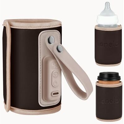 Lionelo Thermup Go Portabel Nappflaskvärmare USB-C-Laddning & LCD-Display med Temperaturkontroll Håller Värmen upp till 24 Timmar Passar de Flesta Flaskor för Resa och Bil BPA-Fri Brun Lionelo Thermup Go Portabel Nappflaskvärmare USB-C-Laddning & LCD-Display med Temperaturkontroll Håller Värmen upp till 24 Timmar Passar de Flesta Flaskor för Resa och Bil BPA-Fri Brun