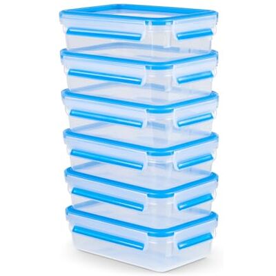 EMSA Clip&Close Fresh Set med 6 0,8 L lufttäta behållare plast, hygienisk, ingen lukt eller smak, 100% BPA-fri, diskmaskin och mikrovågsugn, certifierad baby care, tillverkad i Tyskland EMSA Clip&Close Fresh Set med 6 0,8 L lufttäta behållare plast, hygienisk, ingen lukt eller smak, 100% BPA-fri, diskmaskin och mikrovågsugn, certifierad baby care, tillverkad i Tyskland