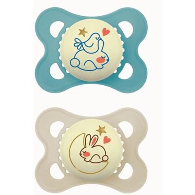 MAM - Chupete Látex Natural Night - 2-6 Månader - Pacifier MAM - Chupete Látex Natural Night - 2-6 Månader - Pacifier