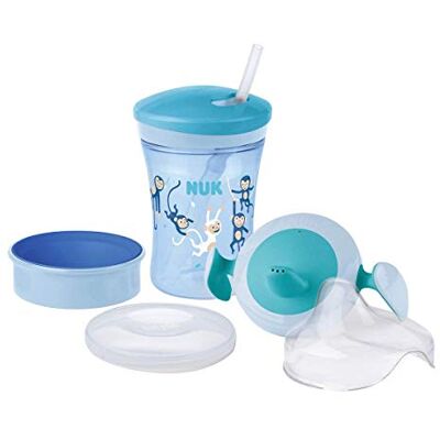 MAPA Professional NUK 3-i-1 träningskit med tränarkopp Learner Cup (6M+) Magisk kopp Sippy Cup (8 M+) Action Cup småbarn Cup (12 M+) 230 ml BPA-fri apa (blå) MAPA Professional NUK 3-i-1 träningskit med tränarkopp Learner Cup (6M+) Magisk kopp Sippy Cup (8 M+) Action Cup småbarn Cup (12 M+) 230 ml BPA-fri apa (blå)