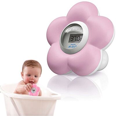Philips Avent baby bad- och sovrumstermometer, rosa SCH550/21 Philips Avent baby bad- och sovrumstermometer, rosa SCH550/21
