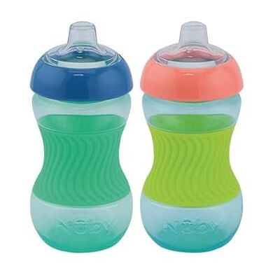 Nuby 2-pack Mini Cup Träningsmugg för barn med handtag i silikon – Mugg för baby Fri från BPA rosa och grönt 180 ml – 4+ månader Nuby 2-pack Mini Cup Träningsmugg för barn med handtag i silikon – Mugg för baby Fri från BPA rosa och grönt 180 ml – 4+ månader