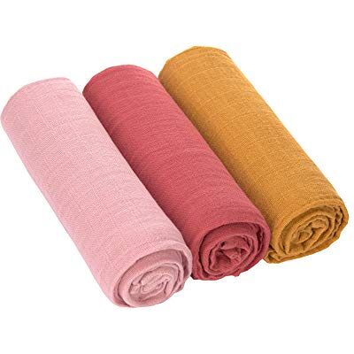 Lassig LÄSSIG Baby rapduk swaddle & rapfilt bomull 3 st blandade 85 x 85 cm/ros/rosenträ/senap Lassig LÄSSIG Baby rapduk swaddle & rapfilt bomull 3 st blandade 85 x 85 cm/ros/rosenträ/senap