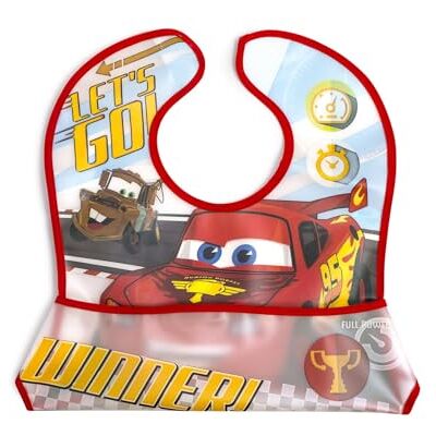 Lulabi Disney Cars, haklapp, plast, 31 x 23 cm, 0 + månader, röd Lulabi Disney Cars, haklapp, plast, 31 x 23 cm, 0 + månader, röd