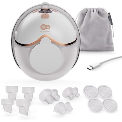 kk Kinderkraft Kinderkraft MAMAFLOW enkel elektrisk bröstpump, trådlös och portabel, 4 lägen, 9 intensitetsnivåer, minnesfunktion, upp till 180 min batteritid, USB-C, Guld kk Kinderkraft Kinderkraft MAMAFLOW enkel elektrisk bröstpump, trådlös och portabel, 4 lägen, 9 intensitetsnivåer, minnesfunktion, upp till 180 min batteritid, USB-C, Guld