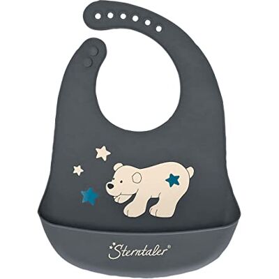 Sterntaler Unisex silikon isbjörn Elia haklapp, järngrå, en storlek, Järngrå, En Storlek Sterntaler Unisex silikon isbjörn Elia haklapp, järngrå, en storlek, Järngrå, En Storlek