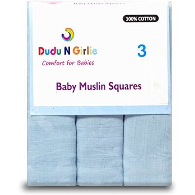 DUDU N GIRLIE Essentials för nyfödda muslin fyrkanter baby muslin dukar tvättlappar babyansiktshandduk 100% bomull mjuk och absorberande rapdukar linda filt extra stor 70 x 70 cm (förpackning med DUDU N GIRLIE Essentials för nyfödda muslin fyrkanter baby muslin dukar tvättlappar babyansiktshandduk 100% bomull mjuk och absorberande rapdukar linda filt extra stor 70 x 70 cm (förpackning med