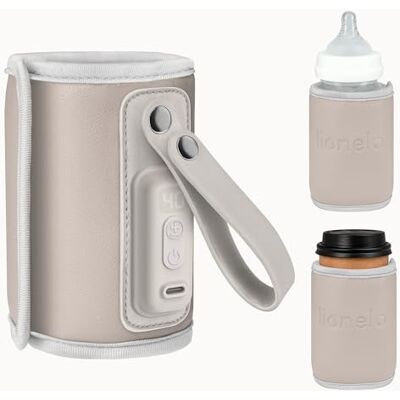 Lionelo Thermup Go Portabel Nappflaskvärmare USB-C-Laddning & LCD-Display med Temperaturkontroll Håller Värmen upp till 24 Timmar Passar de Flesta Flaskor för Resa och Bil BPA-Fri Greige Lionelo Thermup Go Portabel Nappflaskvärmare USB-C-Laddning & LCD-Display med Temperaturkontroll Håller Värmen upp till 24 Timmar Passar de Flesta Flaskor för Resa och Bil BPA-Fri Greige