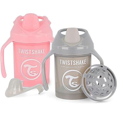 Twistshake 2x Spillfri Mini Cup 230ml Spillfri Pipmugg För Barn BPA-fri Pipmugg Med Handtag Träningsmugg För Småbarn Grå VitGrå Rosa Twistshake 2x Spillfri Mini Cup 230ml Spillfri Pipmugg För Barn BPA-fri Pipmugg Med Handtag Träningsmugg För Småbarn Grå VitGrå Rosa