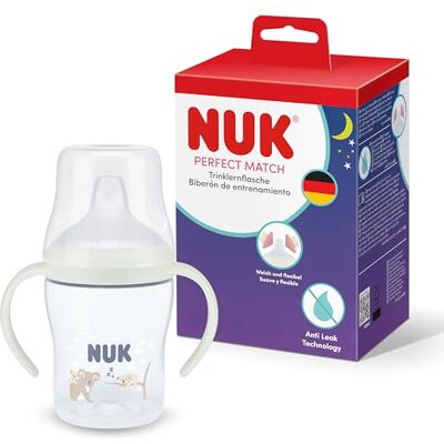 NUK Perfect Match Lärflaska 6+ månader 150 ml Läckagesäker pipmugg för småbarn Halkfria handtag Lyser i mörkret Koala 1 styck NUK Perfect Match Lärflaska 6+ månader 150 ml Läckagesäker pipmugg för småbarn Halkfria handtag Lyser i mörkret Koala 1 styck