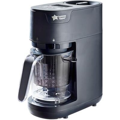 Tommee Tippee 6-i-1 Quick Cook babymatmaskin med ångfunktioner, blandning, hackning, uppvärmning, upptining och sterilisering, perfekt för avvänjning av barnet Tommee Tippee 6-i-1 Quick Cook babymatmaskin med ångfunktioner, blandning, hackning, uppvärmning, upptining och sterilisering, perfekt för avvänjning av barnet