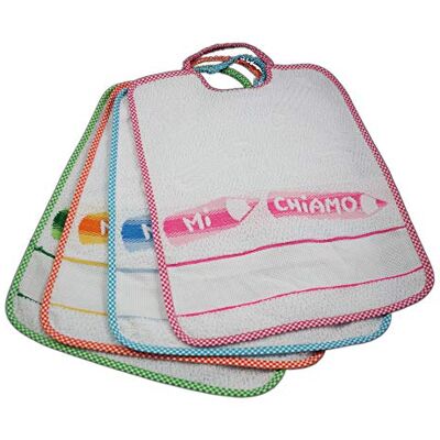 Bubabù Bubab?BAV232 haklapp med gummiband, 29 x 35 cm, 6 stycken Bubabù Bubab?BAV232 haklapp med gummiband, 29 x 35 cm, 6 stycken